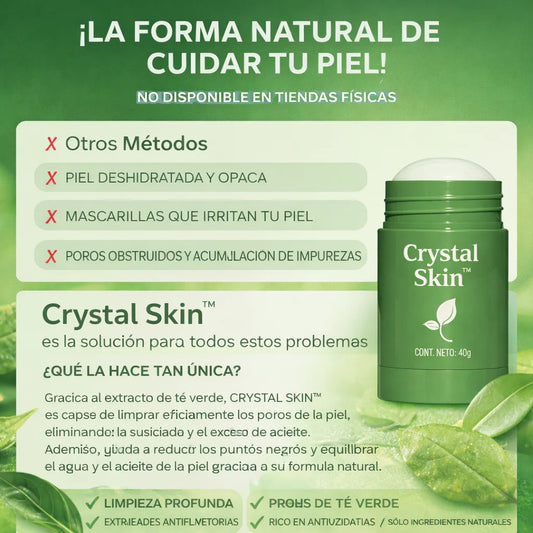 Crystal Skin™️ - Mascarilla en Barra Enriquecida con Té Verde