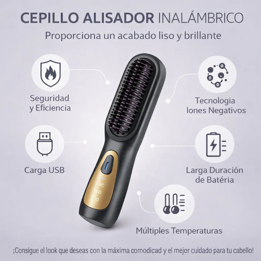 Cepillo Alisador Recargable